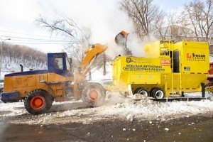 В Києві випробували снігоплавильну машину (фото, відео)