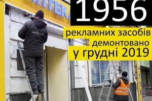 За місяць у столиці демонтували майже 2 тисячі одиниць незаконної реклами